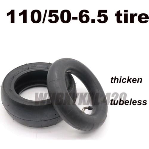 110 / 50-6.5 outer and inner thickening non-slip tubeless rubber rear-resistant LBVBK tires for electric motorcycle scooter
