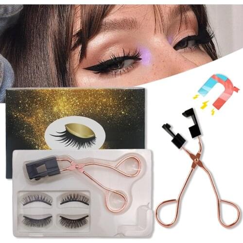 3 Magnetic Eyelashes on Magnets False Eyelashes Magnetic Lashes Mink Mix Magnetic Full Hair Eyelash Kit Lash Tweezer Eyelash Set