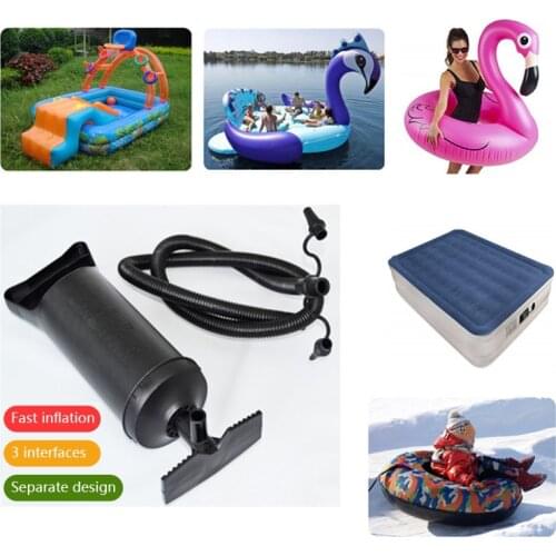 2021 Pump 12-inch Two-way Manual Pump Balloon Hand-pull Air Pump Hand Mattress Pool Inflatable Swim Ring Pum Pool Accessories