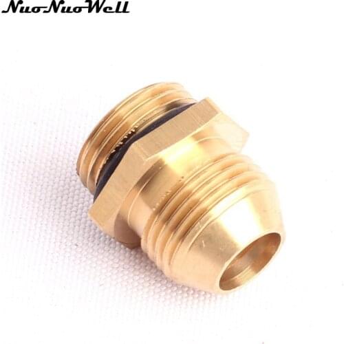 3pcs NuoNuoWell M18 Male Thread Brass Straight Connector for Garden Irrigation Watering Valve Water Gun Adapter Hose Fittings