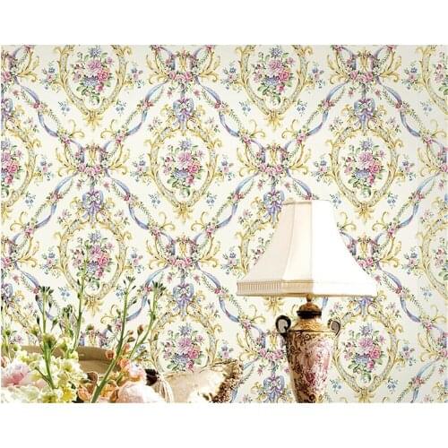 Beibehang 3d wallpaper American rural pure paper garden Teng Hua bedroom bedside background TV porch papel de parede wallpaper