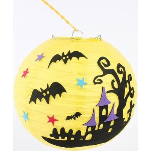 5pcs Halloween decorative lanterns childrens hand DIY decorative luminous portable pumpkin lanterns garden decorative lanterns