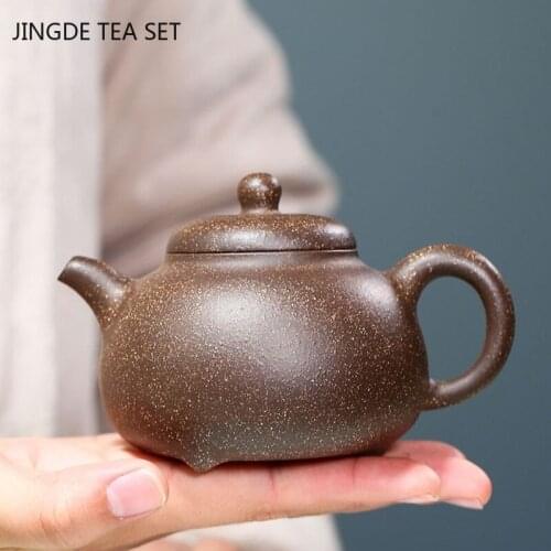 Authentic Yixing Tea Pot Chinese Master Handmade Purple Clay Teapot Beauty Kettle Teaware Tie Guanyin Tea Ceremony Gifts 220ml