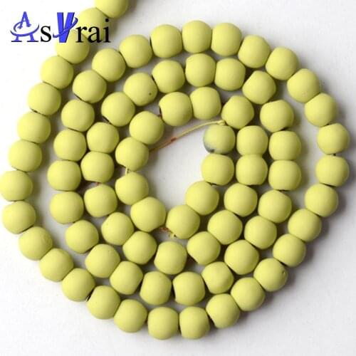 Natural Olive Green Hematite Stone Rubber Matte Round Beads For Jewelry Making 4/6/8/10mm Spacer Loose Beads Diy Bracelets 15"
