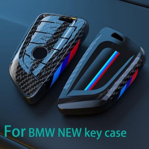 Like Carbon Fiber Car Key Case Cover For BMW X1 X3 X5 X6 1 2 5 7 F15 F16 E53 E70 E39 F10 F30 G30 Fob Shell Protector