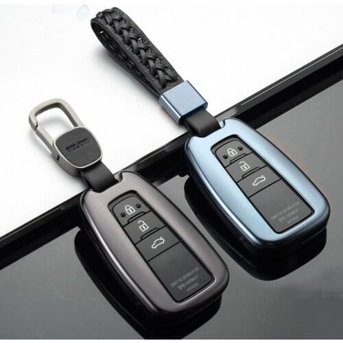 Aluminium Alloy Key Cover Case Shell fob For toyota Camry Corolla C-HR CHR Prado RAV4 Prius 2018 2019 2/3/4 Buttons car styling