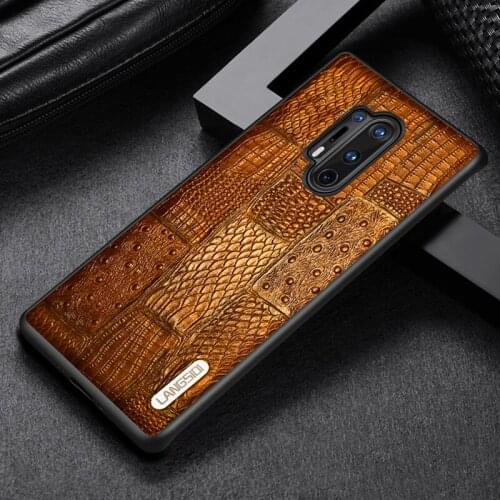 LANGSIDI Luxury Leather case for oneplus 8pro nord 7 T 8 PRO 8T 6t 5t back cover for one plus 8 pro 7t 6 5 t 6t shockproof case