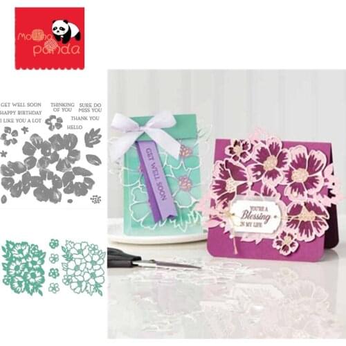 FLOWER Metal Cutting Dies and Stamps Stencils for Scrapbooking Photo Album Card Paper Embossing Craft DIY