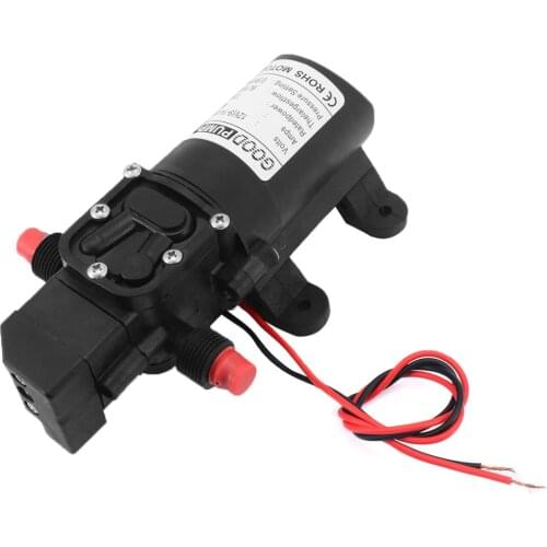 High Quality DC 12V 70W 130PSI Diaphragm Water Pump 12V Small Safe High Pressure Self Priming Pump 6L/Min 165*100*62mm