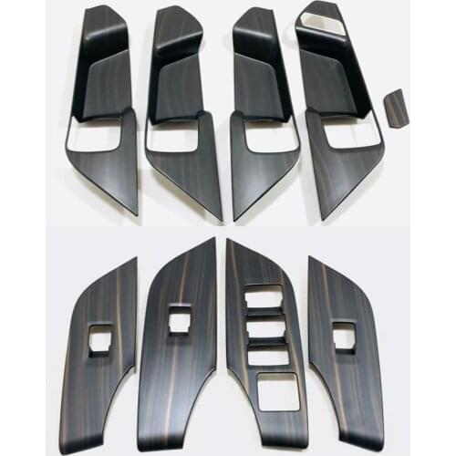 Car Door Handle Bowl Armrest Panel Cover Interior Window Glass Lift Switch Button Trim for Toyota RAV4 LHD 2019 2020 Accessories