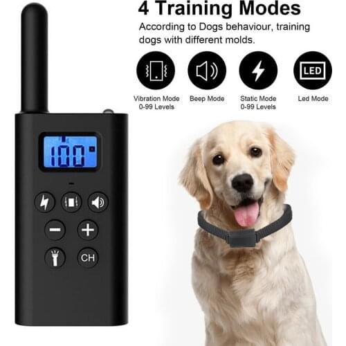 Dog training collar waterproof collar perro adiestramiento 800 meters remote control Bark stopper dog collar repeller