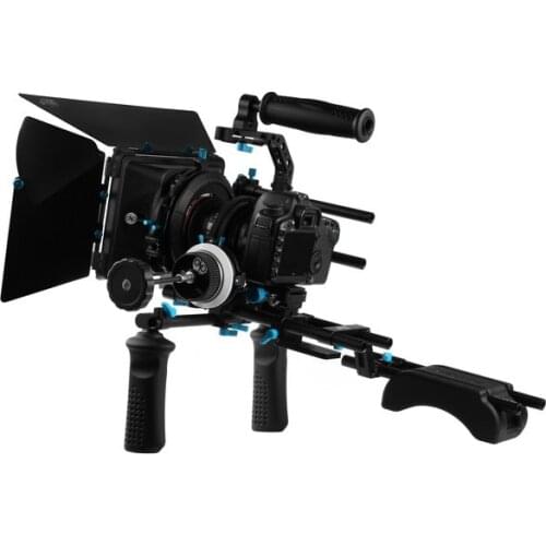 Fotga DSLR follow focus 15mm rod rail matte box handle shoulder support rig kits