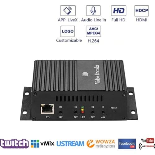 H3104AV Free Shipping H264 Encoder 4 Channel CVBS Video Encoder IPTV Encoder Support RTSP RTMP HTTP ONVIF for YouTuBe