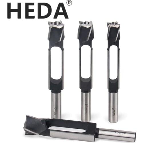 HEDA cork hole saw cutter cutter bit Log tenon bits 8/10/12/15mm for log tenons Cork maker Tapered woodworking tools DIY