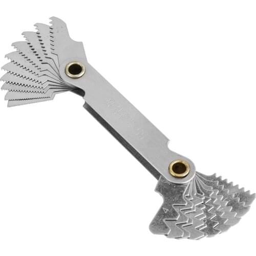 Imperial 55C Stainless Steel Screw Measuring Thread Pitch Gauge Measurement Analysis Instrum Measuring Gauging Tools Gauges Hot