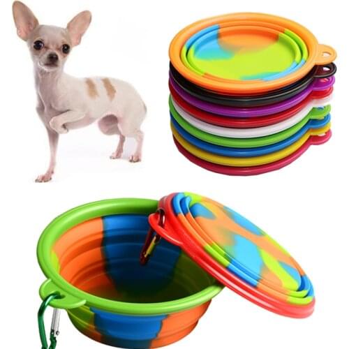 9 colors Camouflage Pet Bowl with Buckle Water Food Container Pet Feeder for Small Dogs Puppy Feeding Bottle Bowls Dog Suppliesl