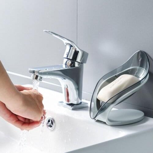 Leaf Shape Soap Box Drain Soap Holder Box Bathroom Shower Soap Holder Dish Storage Plate Tray Bathroom Supplies Bathroom Gadgets