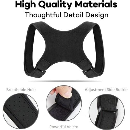 Back Posture Corrector for Women and Men - Upper Back Brace Clavicle Support Device for Thoracic Kyphosis and Shoulder