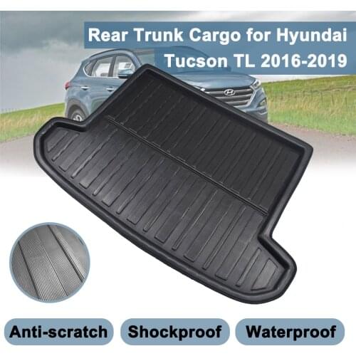 Car Tray Boot For Hyundai Tucson TL 2019 2018 2017 2016 2015 Liner Cargo Rear Trunk Cover Floor Carpet Matt Mat Boot Liner Mud