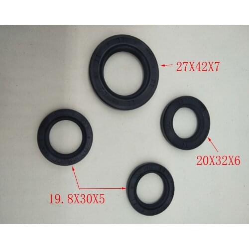 A598 Motorcycle Full Engine Oil Seal For GY6 50 80 125 150 Scooter Rubber Gear Shaft Seal GY6-125 27X42X7 20X32X6 19.8X30X5