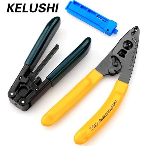 3 IN 1 FTTH Splice Fiber Optic Tool Kits Covered Wire Fibre Stripping+Fixed Length Track+Fiber Optic Stripping Tool