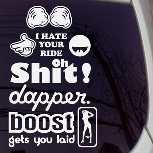 Multiple Text Pattern Combination Decals Waterproof and Reflective Car Stickers