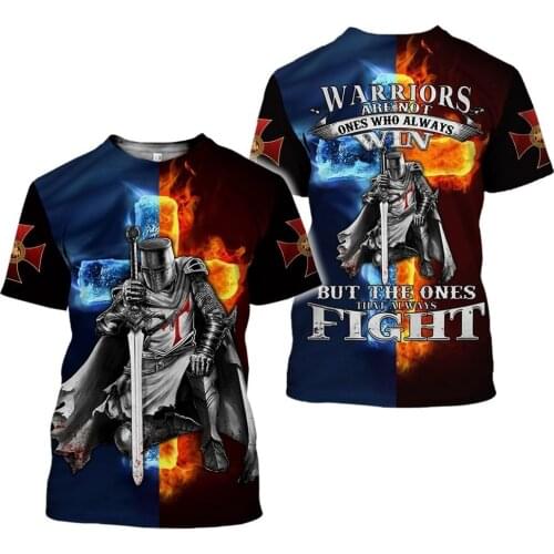 2021summer New Knight Templar 3dt Shirt Print Clothes Harajuku Clothing Hot Selling Trend Top
