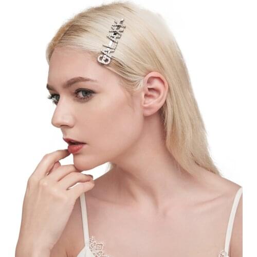 Original Word Hairclip Crystal Letters Hair Pins ,Girls Bobby Pins,Hairslide Unique Hair Accessories Wholesale