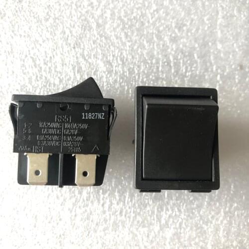 Original new 100% RS51 large rocker switch 6pin 2 gear rocker switch 16A250VAC 6A30VDC 0.1A250VAC