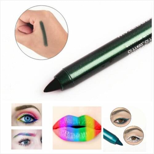 1Pcs SELL Charming Women Longlasting Waterproof Eye Liner Pencil Pigment Deep Green Color Eyeliner Cosmetic Makeup Beauty Tools