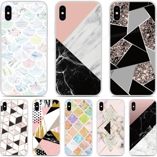 Printed Geometric Marble Cover For Vsmart Active 1 Plus Star 3 JOY 4 Live BQ Aquaris X2 X Pro U U2 Lite V VS Phone Case Fundas