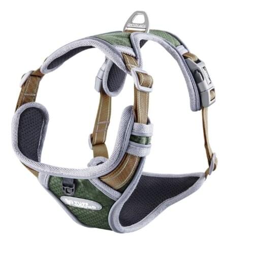 Large Pet Dog Harness Nylon Adjustable No-Pull Reflective Cozy Breatha Dogs Harness Vest Padded for Medium Large Dog