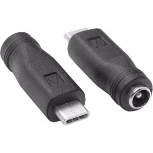 DC 5.5 2.1mm to USB 3.1 Type C USB-C Power Jack Extension Charge Adapter Connector Adaptor for New Macbook & Cell Phone