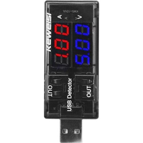 Dual-display USB Tester DC Digital Voltmeter Current Voltage Detector Power Charger Indicator Current Measuring Instrument