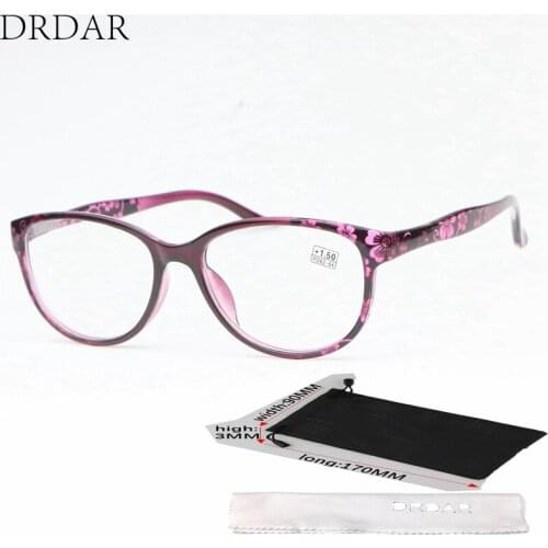 Womens Reading Glasses 9574 Fashion Flowers elegant Give grandma gift Convex lens +100/+125/+150/+200/+250