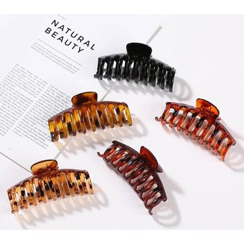 1pc Woman Hair Claw Hair Clip Tough Plastic Hair Claw Large Size Hair Clamps Claw Clip Crab Hair Accessories