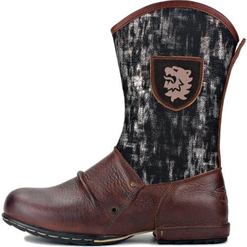 2021 OTTO ZONE New England Western Boots Genuine Leather Mens Motorcycle Boots Ankle Boots Casual shoes OS-5008-1-H10-A