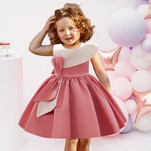 2021 Summer Patchwork Baptism Dress First 1 Year Birthday Dress For Baby Girl Clothes Princess Dresses Party Dress Child Costume