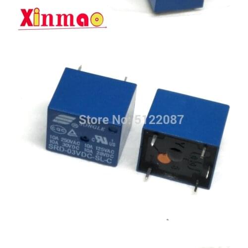5PCS Relays SRD-03VDC-SL-C Rele 3V 10A 250VAC 10A 30VDC Power Time Relay 5PIN Relay 03V Original High Quality