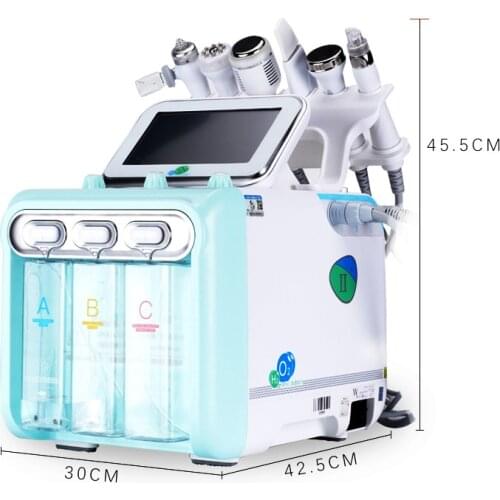 Pro 6 in 1 Hydra Dermabrasion Aqua Peel Clean Skin Care BIO Light RF Vacuum Face Cleaning Hydro Water Oxygen Jet Peel Machine