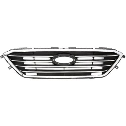 ABS Car Front Bumper Racing Grille for Hyundai Sonata 2011-2013 2015-2017 2018-2020 Front Upper Center Hood Bumper Grille