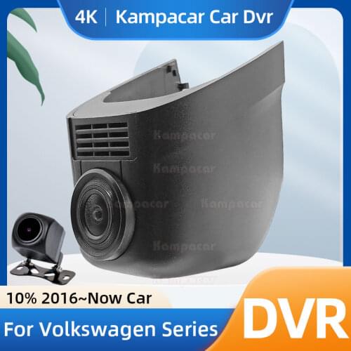 Kampacar VW25-D DashCam For Volkswagen 60mm VW POLO MK6 Golf Sportsvan 7 Passat B8 B9 Tiguan MK2 Dual Lens Full HD 1080P Car Dvr