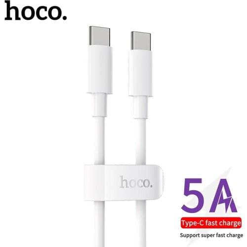 Hoco 100W USB TypeC To Type C Cable Fast Charging For Xiaomi 11 Data Transmission Quick Charge 5A Mobile Phone Cable For MacBook