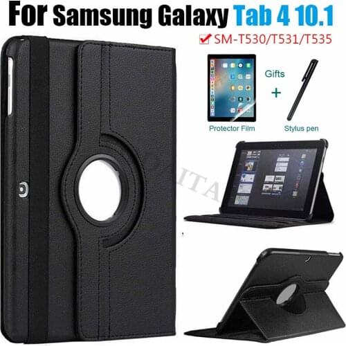 Case for Samsung Galaxy Tab 4 10.1 T530 T531 T535 SM-T530 T533 SM-T531 SM-T535 Tab 4 10 Cover Folio Pu Leather Stand Smart Capa