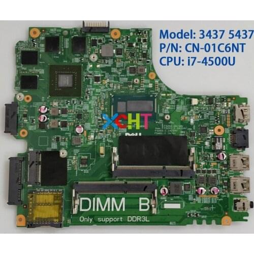 CN-01C6NT 01C6NT 1C6NT w i7-4500U CPU w GT750M/2G GPU for Dell Inspiron 14R 3437 5437 Laptop PC Notebook Motherboard Mainboard