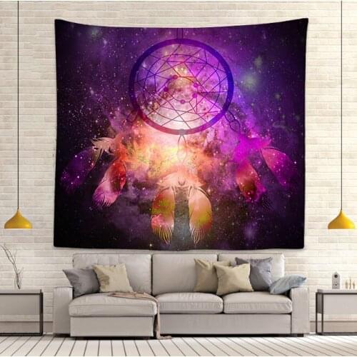 Simsant Dreamcatcher Tapestry Colorful Feather Space Galaxy Wall Hanging Tapestries for Living Room Bedroom Home Dorm Decor
