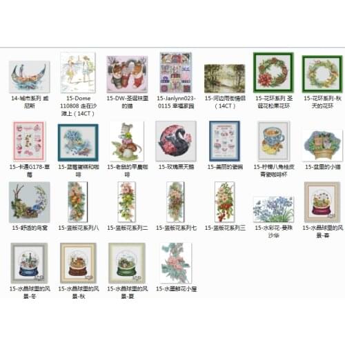 Top selling 10.99usd Flowers 3 Counted Cross Stitch 11CT 14CT 18CT DIY Chinese Cross Stitch Kits Embroidery Needlework Sets