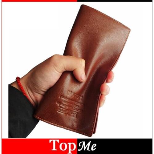 Fashion Multifunctional Mens Cowhide Brand Wallets Male Long PU Leather Clutch Wallet Cards Holder Good Quality Coin Purse Bags