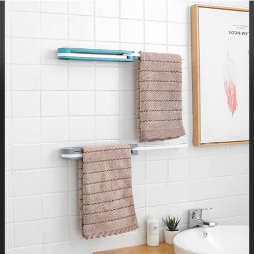 Multifunction Bathroom Towel Holder Rack Wall Mounted Waterproof Slippers Shelf Punch-free Durable Towel Rack Bathroom Organizer