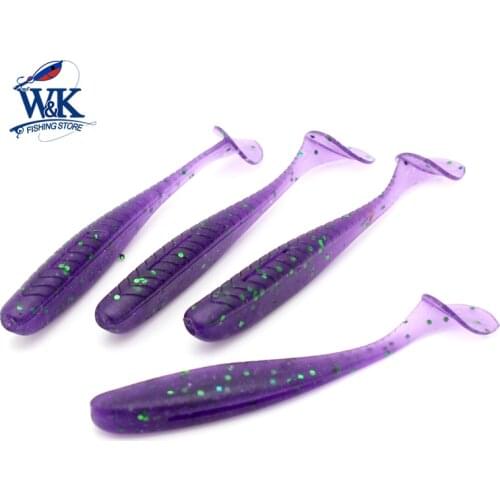 5 Different Size Easy Shinner Key Shad Soft Bait for Perch Bass Pike Fishing Lures with Salt Scent PVC Silicone Lure